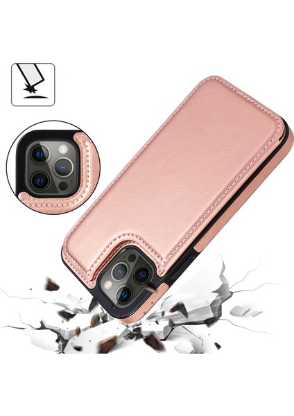 Apple iPhone 12 Pro Max (6,7 Inç) ile Uyumlu Çoklu Kart Yuvası Arkadan Çevirmeli Koruyucu Kickstand Kılıf (Yurt Dışından) indirimleri