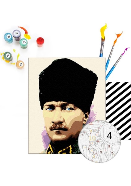 Sayılarla Boyama Hobi Seti Kendin Boya Atatürk