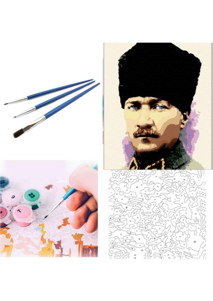 Sayılarla Boyama Hobi Seti Kendin Boya Atatürk
