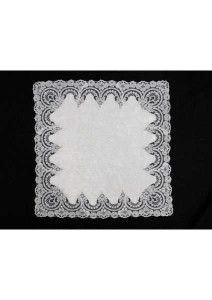 Lisa Kadife Bohça Krem Gümüş