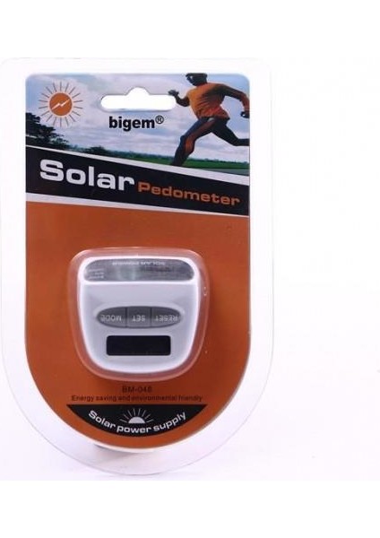 Solar Adımsayar Pedometre Dijital Ekranlı