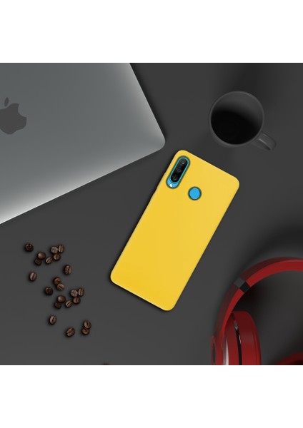 Huawei Y6P Ince Mat Silikon Kılıf Sarı modelleri