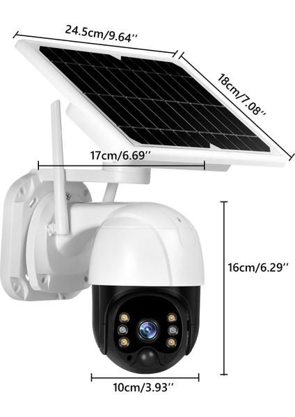 Kablosuz Güneş Paneli Güvenlik Kamerası, 3mp Dış Mekan (Yurt Dışından)