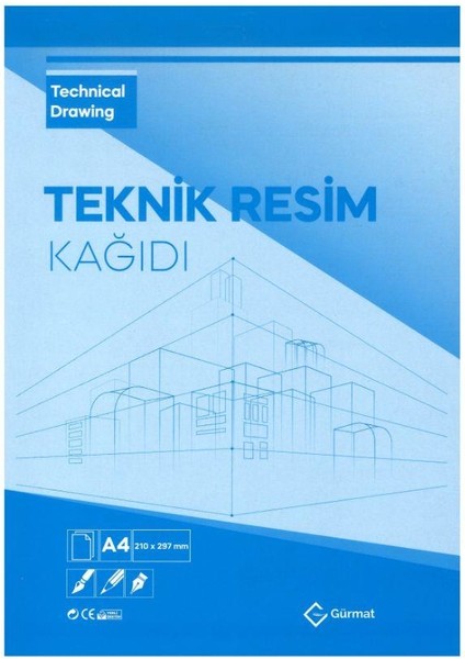 A4 Teknik Resim Defteri Dik 40 Yaprak Antetli 1 Adet