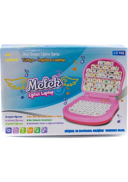 Oyuncak Mini Laptop Melek Laptop Türkçe Ingilizce Eğitici Laptop