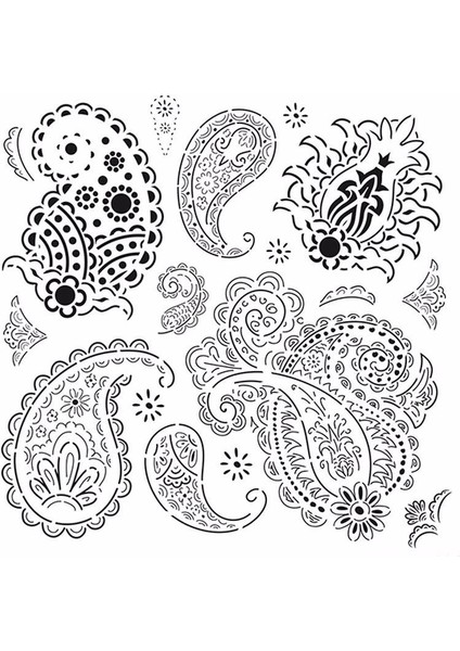 HD107 Home Dekor Stencil 45 x 45 cm