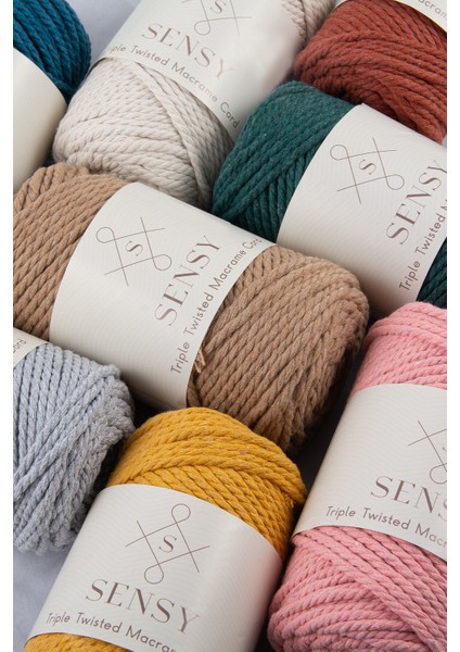 Premium 3 Büküm Pamuk Taranan Makrome Makrame Halat Hobi Ipi Üç Büküm modelleri