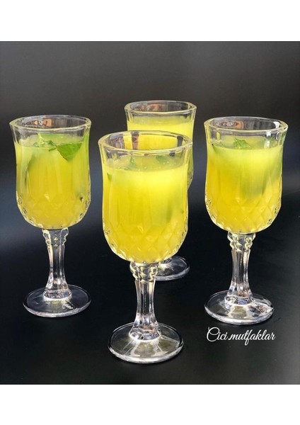 4'lü Kesme Kristal Cam Bardak