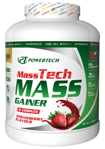 h Masstech Mass Gainer 3600 gr Karbonhidrat Tozu Çilek Aromalı