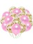 Gold Konfetili Şeffaf Balon ve Metalik Pembe Balon Seti 20 Adet 1