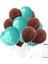 Kahverengi - Su Yeşili Metalik Balon 15 Adet 1