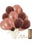 Kahverengi - Rose Gold Metalik Balon 15 Adet 1