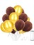 Kahverengi - Gold Metalik Balon 25 Adet 1