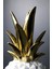 Joy Home&Accessories Beyaz Geometrik Desenli  Gold Detaylı Polyresin Dekoratif Ananas Biblosu 2