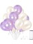 Beyaz Lila Metalik Balon 30 Adet 1
