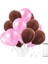 Kahverengi Pembe Metalik Balon 100 Adet+ 5 mt Balon Zinciri 1