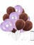 Kahverengi Lila Metalik Balon 100 Adet+ 5 mt Balon Zinciri 1