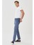 Erkek Texas Slim Fit Dar Kesim Normal Bel İndigo Esnek Pantolon 3