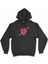 Cix Kalp ve Ok Siyah Kapşonlu Sweatshirt Hoodie 1