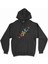 Cix Renkli Love Yazılı Siyah Kapşonlu Sweatshirt Hoodie 1