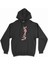 Cix Umursamaz Pembe Panter Siyah Kapşonlu Sweatshirt Hoodie 1