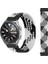 Samsung Galaxy Watch3 İçin Iki Renkli Naylon Kordonlu Saat 45 mm 145 mm Siyah - Beyaz (Yurt Dışından) 1