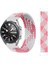 Samsung Galaxy Watch 46 mm İçin Iki Renkli Naylon Kordonlu Saat 155 mm Pembe - Beyaz (Yurt Dışından) 1