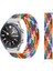 Gzplz Samsung Galaxy Watch3 İçin Iki Renkli Naylon Kordonlu Saat 41 mm BOYUT155 mm Gökkuşağı (Yurt Dışından) 1
