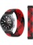 Samsung Galaxy Watch3 İçin Iki Renkli Naylon Kordonlu Saat 45 mm 125 mm Kırmızı - Siyah (Yurt Dışından) 1