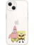 Apple iPhone 13 Sünger Bob & Patrickstar Desenli Premium Silikonlu Şeffaf Telefon Kılıfı 1