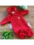 Peluş Polar Bebek Tulum Wellsoft Ayı Kırmızı 1
