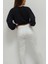 Baskılı Önden Bağlamalı Sweatshirt Siyah 5