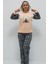 Panda Desenli Pijama Takımı Pudra 3