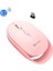 1600 Dpı 6-Tuşları Şarj Sessiz Kablosuz Fare 2.4g + Bluetooth Pembe 2