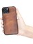 Apple iPhone 13 Mini Lucca Antik Kahverengi Deri Arka Telefon Kılıfı 5