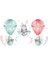 Tavşanları Taşıyan Uçan Balon Desenli 3D Duvar Kağıdı 2