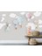 Bulutların Üstünde Uçan Ayıcık Desenli 3D Duvar Kağıdı 4