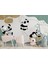 Sarmaşıklara Tutunan Panda Desenli 3D Duvar Kağıdı 1