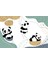 Sarmaşıklara Tutunan Panda Desenli 3D Duvar Kağıdı 2