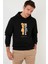 Baskı Detaylı Pamuklu Kapüşonlu Slim Fit Sweat Erkek Sweat 5905236 3