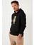 Baskı Detaylı Pamuklu Kapüşonlu Slim Fit Sweat Erkek Sweat 5905236 4
