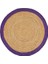 Agra Jute Purple Oval 2