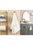 Maynor Bordürü Floşlu Banyo Havlusu - Beyaz - 70x140 Cm 1