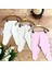 3'lü Penye Bebek Pijama Takım Bulut Mavi Pembe Kahverengi 1