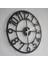 - Dekoratif Yuvarlak Rakamlı Metal Duvar Saati 50X50CM - Ofis Salon Mutfak Işyeri Için Uygun 4