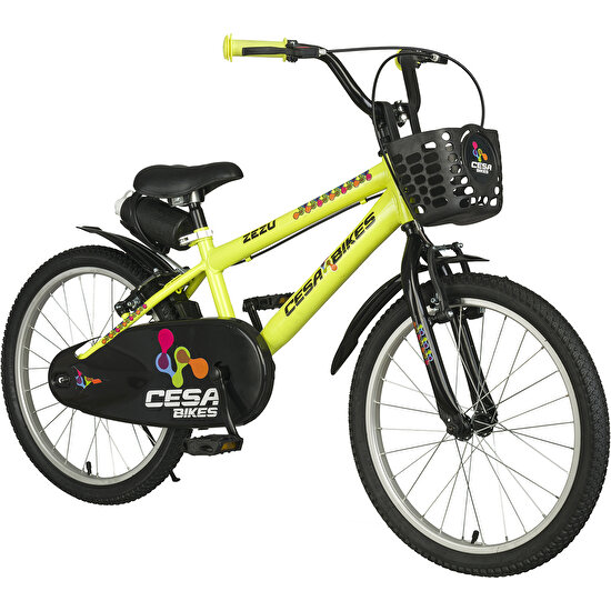 Cesa Bisiklet Zezu 20 Jant Bisiklet 6-10 Yaş Kız Çocuk Bisikleti Neon Sarı 20.010