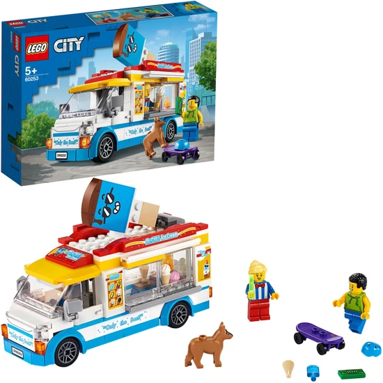 LEGO® City Dondurma Arabası 60253 - 5 Yaş ve Üzeri Araçları Seven Çocuklar için Yaratıcı Oyuncak Yapım Seti (200 Parça)