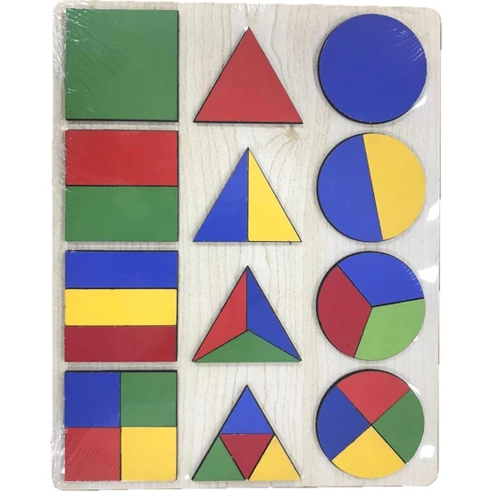 Farbu Oyuncak Renkli Şekiller 30 Pcs Eğitici Ahşap Puzzle FBP06