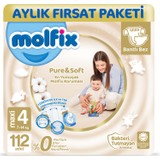 Molfix Pure&Soft 2 Beden Mini Aylık Fırsat Paketi 148 Adet