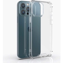 CoverZone Apple iPhone 13 Pro Max Kılıf Clear Anti-Shock Sert Arka Kapak Şeffaf